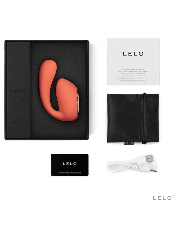 Lelo Ida Wave Powerful Vibrator Stimulator Massager Ultimate Comfort Body Safe Silicone - Coral Red Lelo